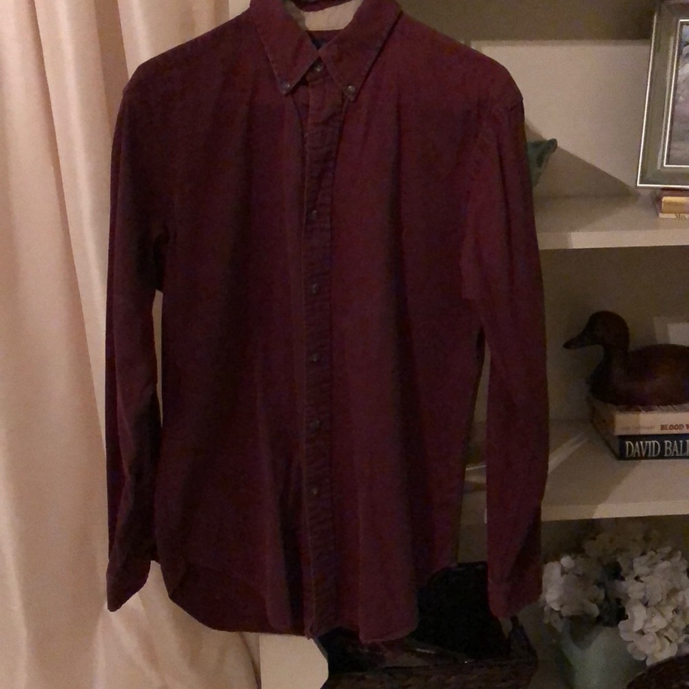 Maroon Button Down Polo Size Medium - image 1